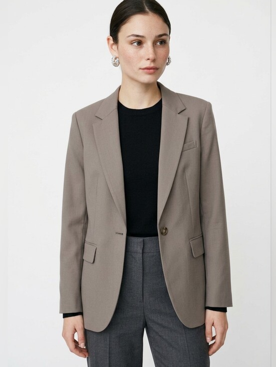 Babaton Jackets & Blazers - BABATON ATELIER Women’s Taupe Blazer Jacket
